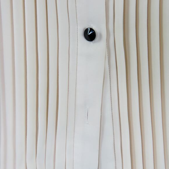 Anne Klein New York Bow Blouse Cream And Black Pussybow Blouse Size 2 - Picture 6 of 11